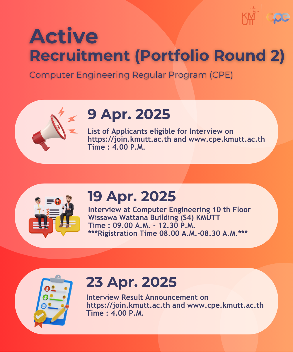 Schedule for the Active Recruitment, Regular Program, Round 2, Academic Year 2025